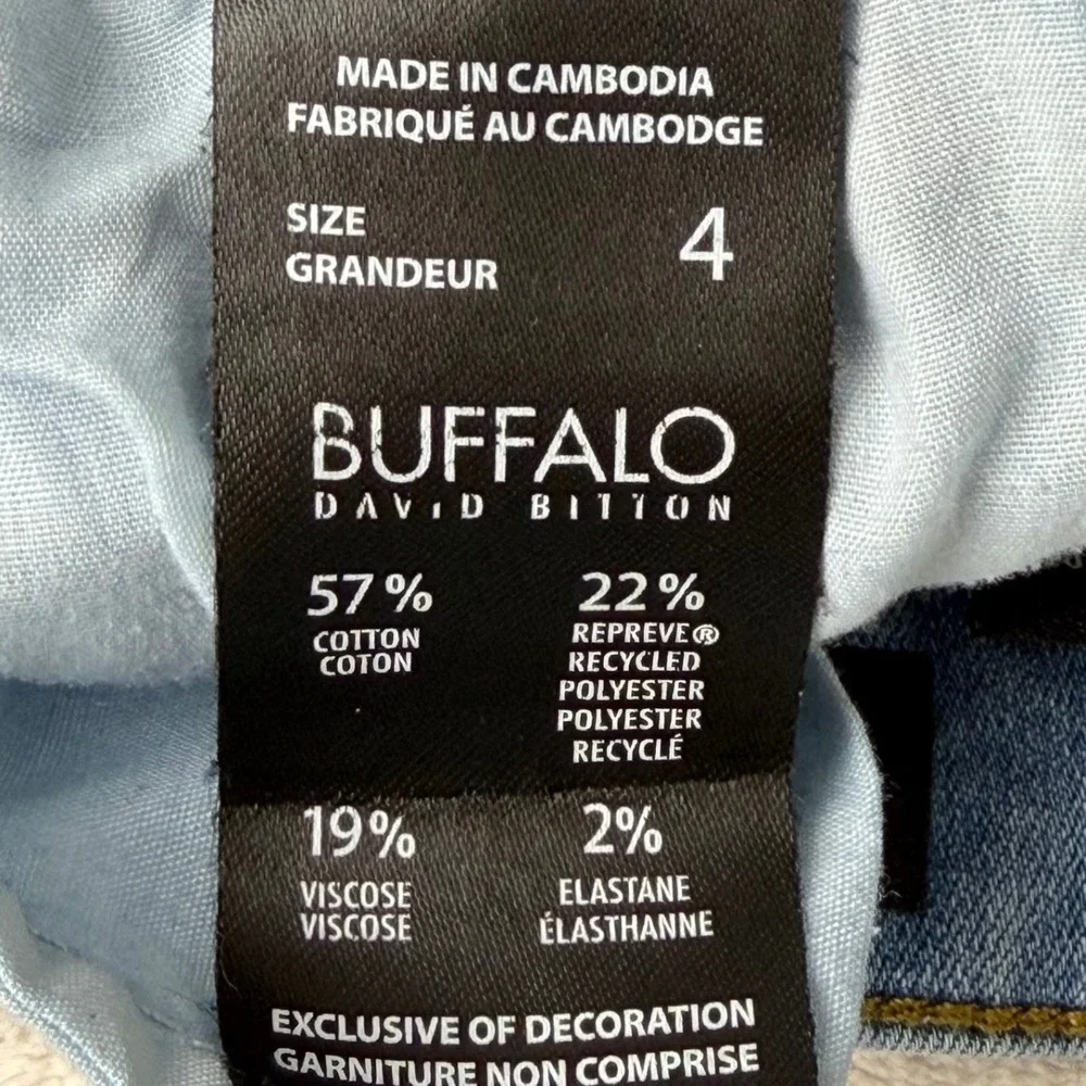 Buffalo David Bitton Mollie High Rise Stretch Skinny Jeans Womens 4 light wash - Picture 10 of 10